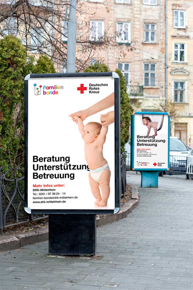 Brand Launch Billboard Design by Kelly Gold or German Red Cross